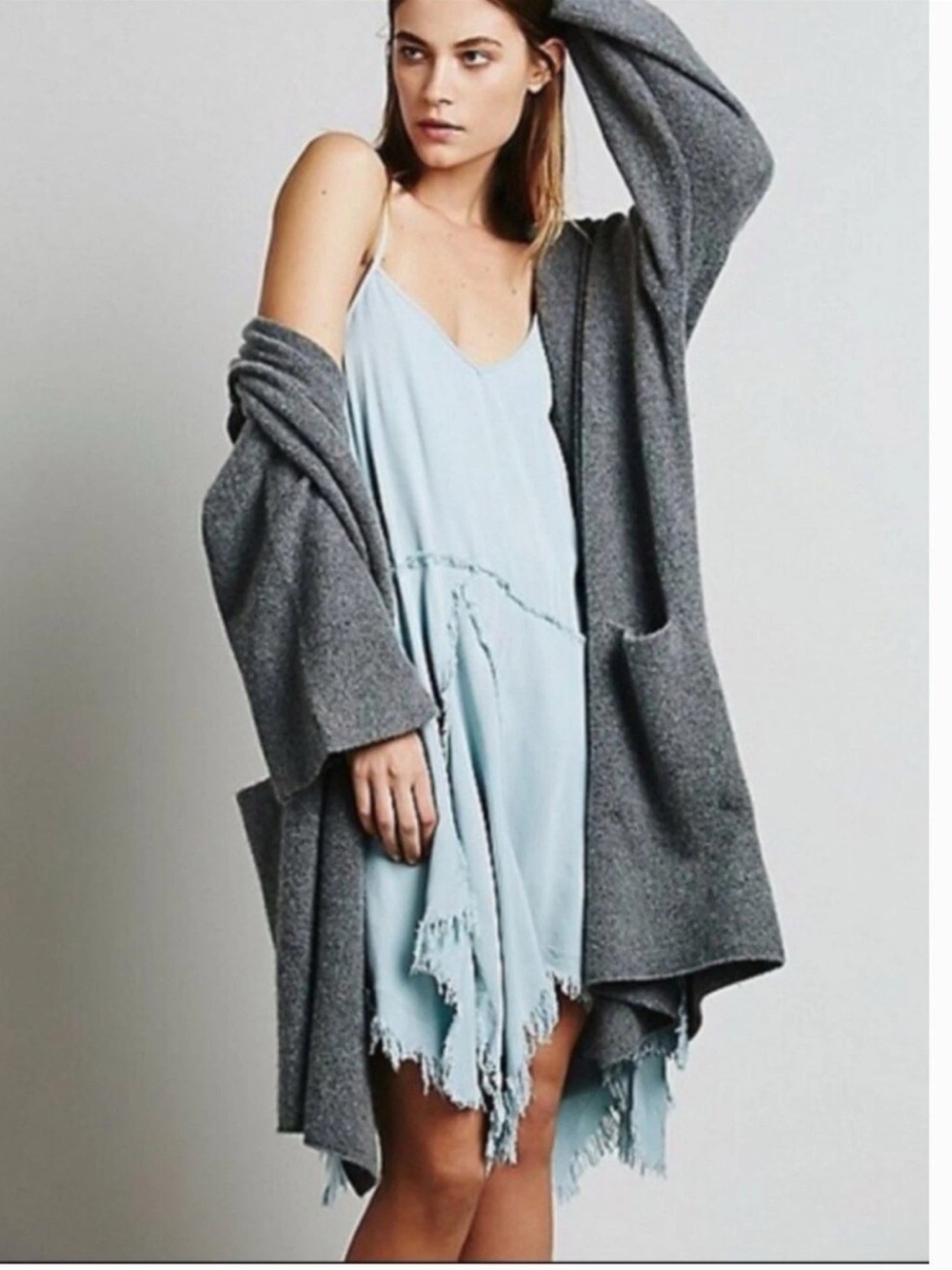 Free People Intimately Shredded Mini Dress Fairy WhimsiGoth Boho Festival Sz XS - Picture 5 of 5
